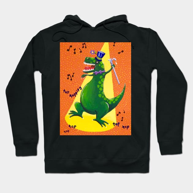 Dancing Dinosaur Hoodie by SoozieWray